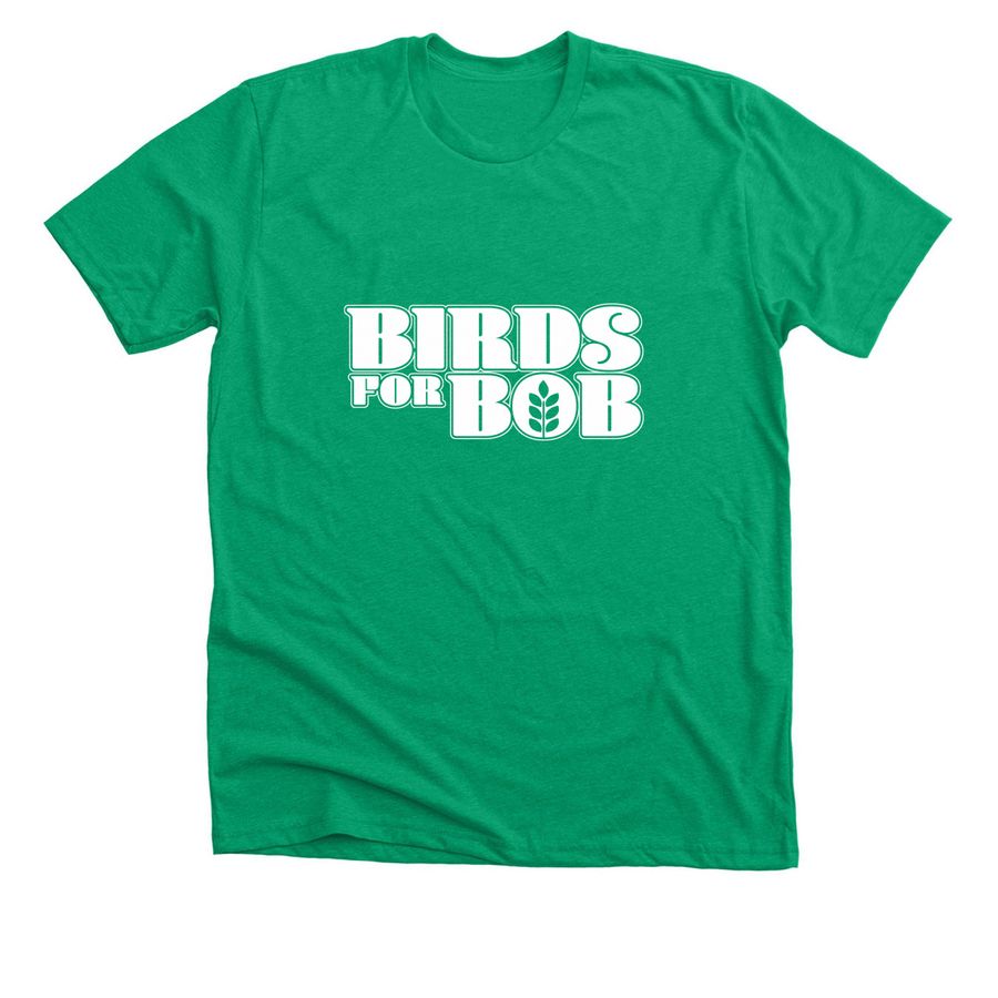Birds For Bob - White Logo, a Heather Kelly Premium Unisex Tee