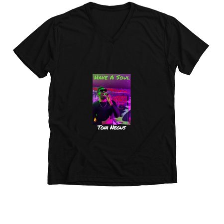 Have A Soul Toni Negus, a Solid Black Blend Premium V-Neck Tee