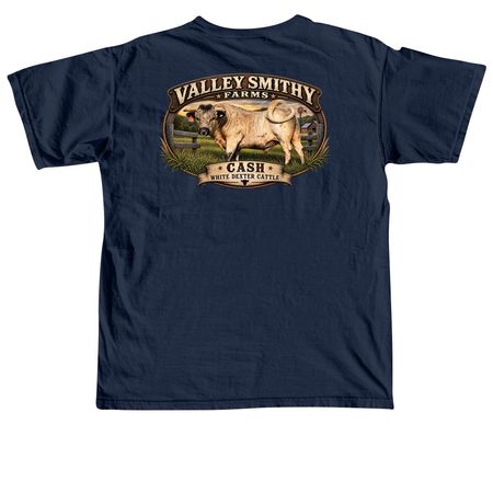 Cash The Bull Back, a True Navy Comfort Colors Unisex Tee