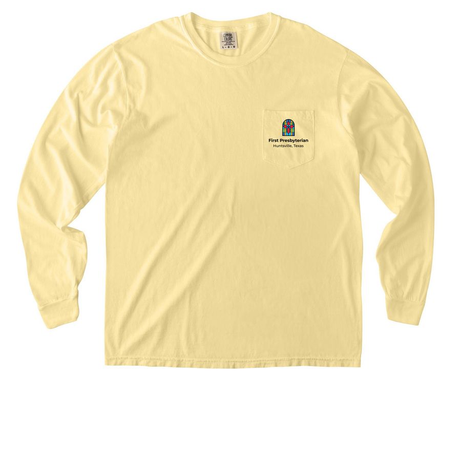 FPC Logo Pocket Tee, a Butter Comfort Colors Long Sleeve Pocket Tee