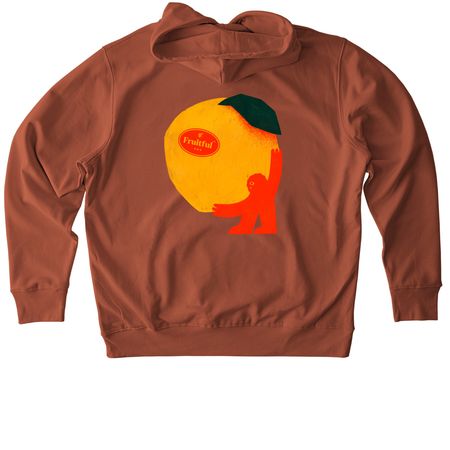 Manifesto of Fruitfulness, a Heritage Brown Stanley/Stella Unisex Cruiser 2.0 Pullover Hoodie (back-view)