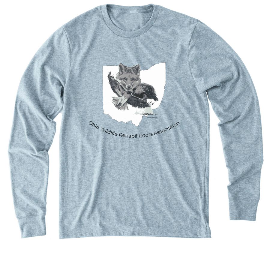 Classic OWRA Logo, a I Like You Blue Allmade Eco Triblend Long Sleeve Tee