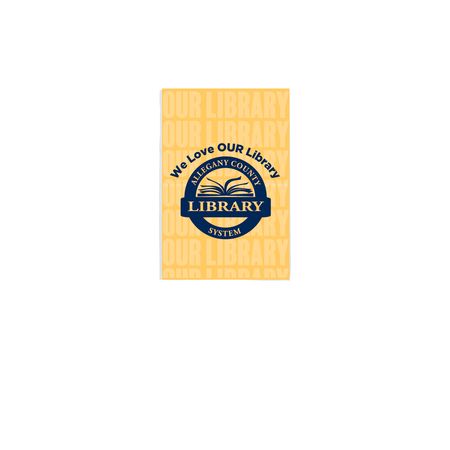 We Love OUR Library Garden Flag, a White 12" x 18" Yard Flag