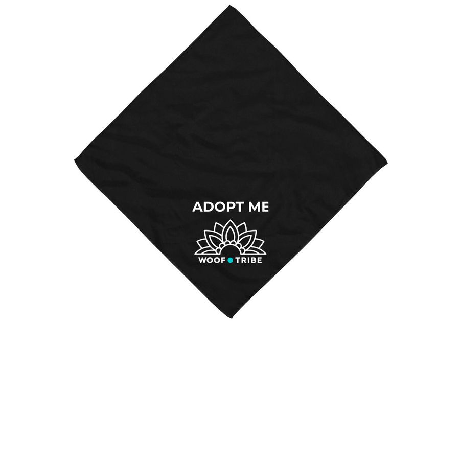 Lotus - Adopt me Bandana, a Black Cotton Bandana