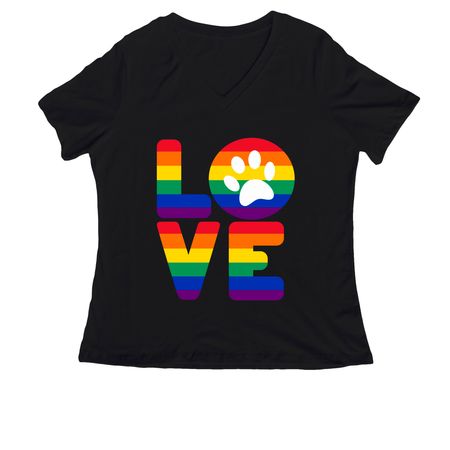 Celebrate Pride, a Black Women's Relaxed V-Neck Tee