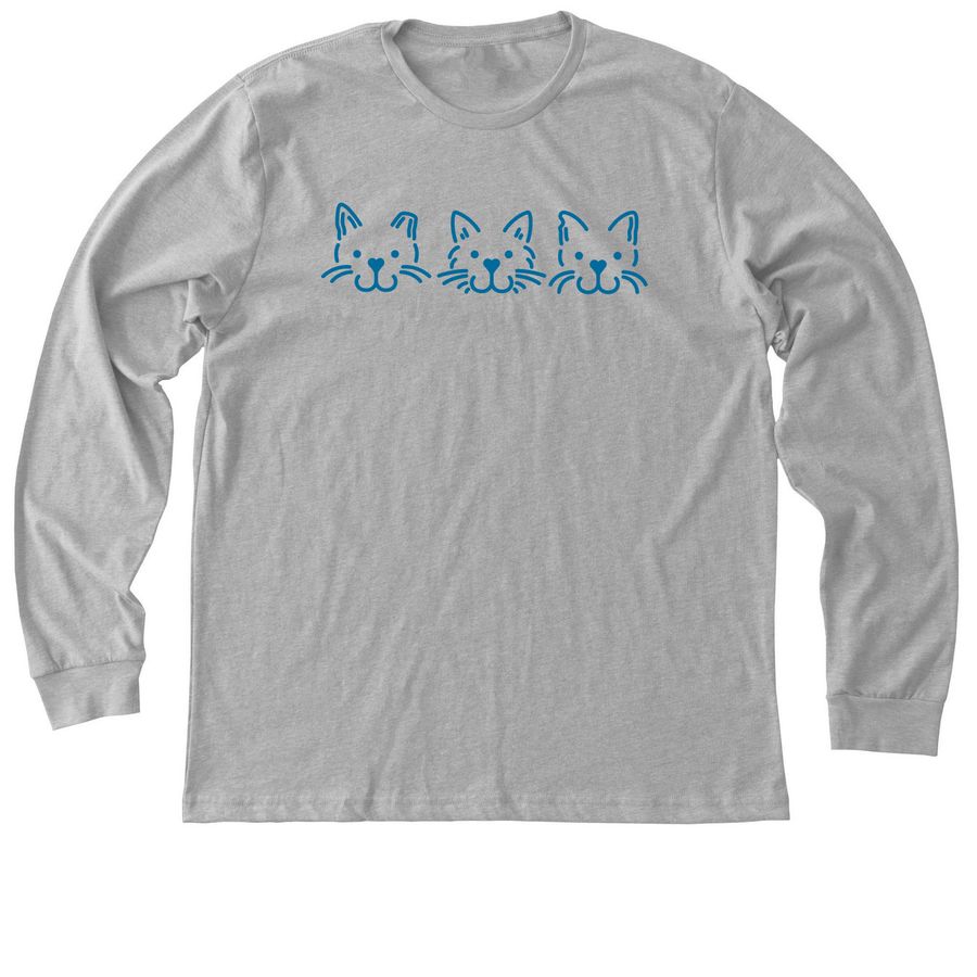 Lil' Buddies Cat Long-Sleeve, a Athletic Heather Premium Long Sleeve Tee