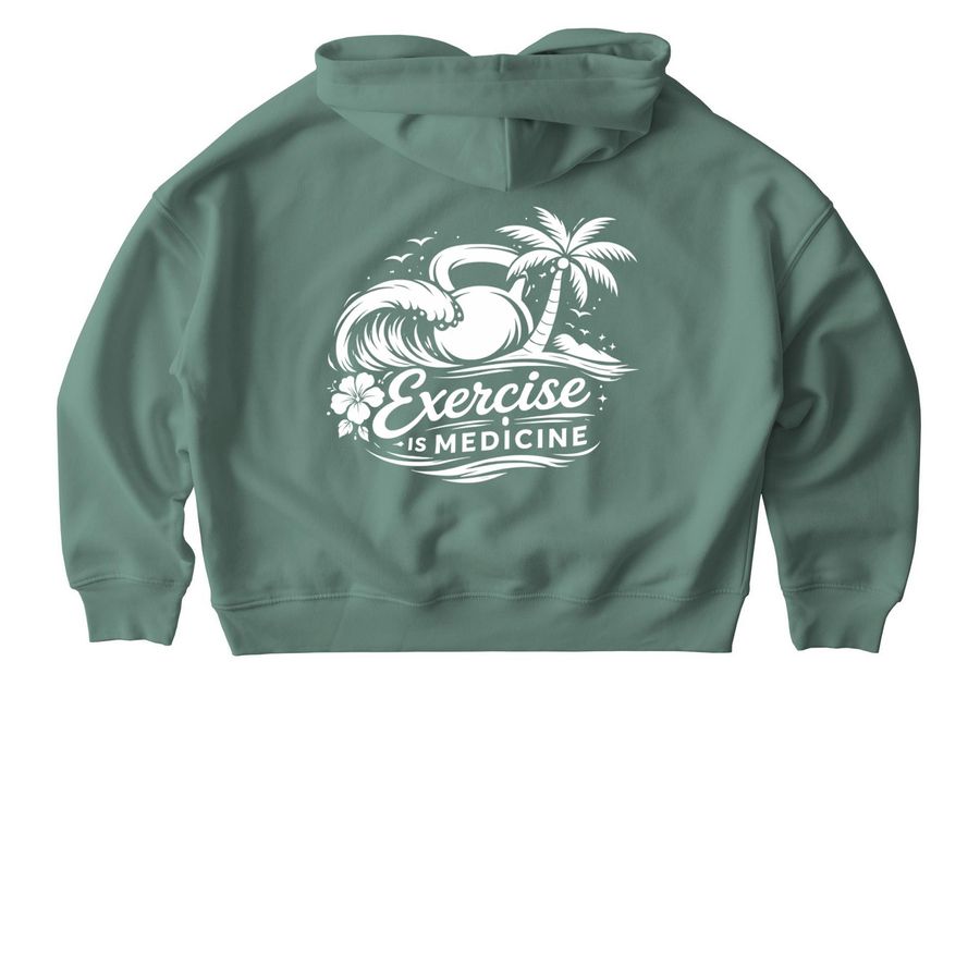 Exercise is Medicine - Women's Cropped Hoodie, a Green Bay Stanley/Stella Women?s Stella Nora Pullover Hoodie