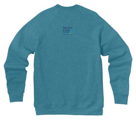 Here for the Cookies Crewneck, a Heather Deep Teal Premium Raglan Crewneck Sweatshirt (back-view)