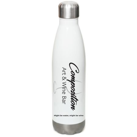 Water bottle, a White Stainless Steel Water Bottle