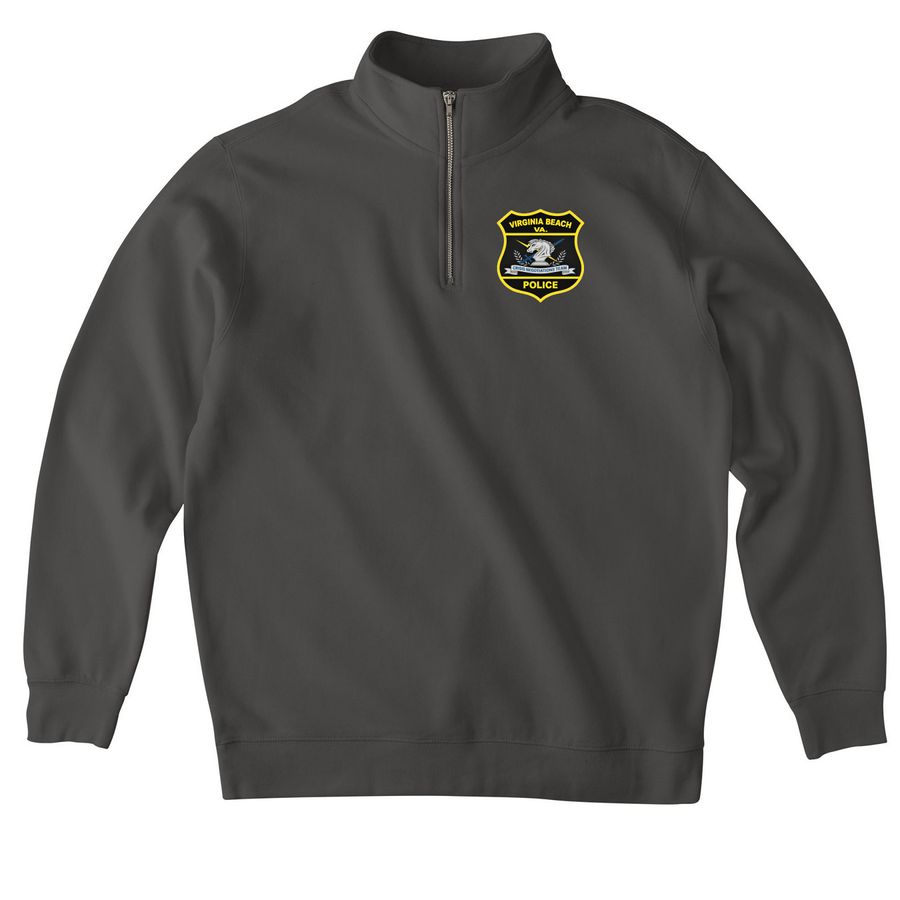 Full Color Front & Back, a Asphalt Midweight Quarter Zip Pullover