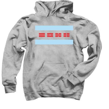 Chi-Trigram, a Sport Grey Pullover Hoodie