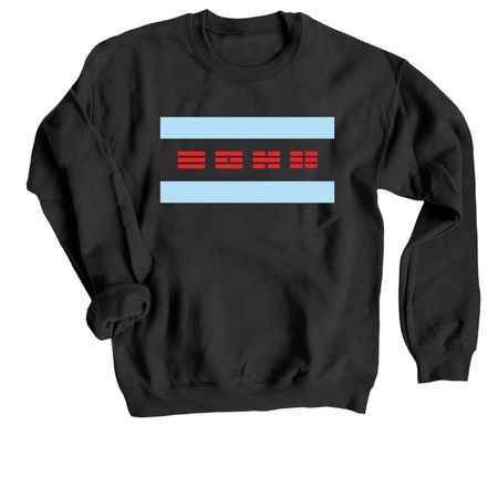 Chi-Trigram, a Black Crewneck Sweatshirt