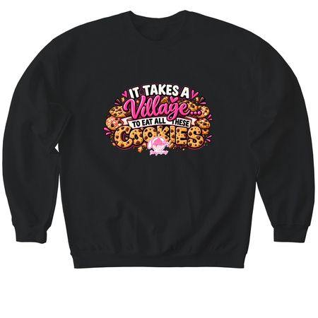 It takes a village&nbsp;, a Black Softstyle Crewneck Sweatshirt