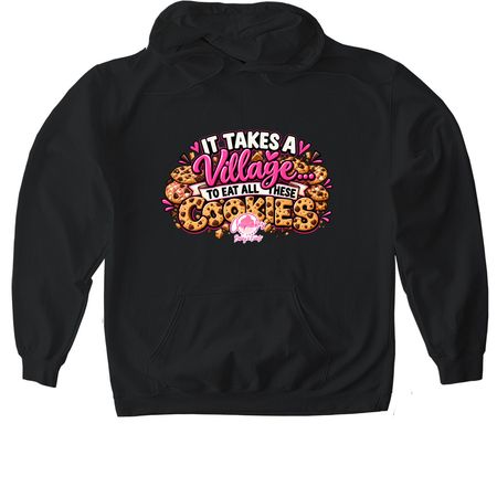 It takes a village&nbsp;, a Black Gildan Softstyle Pullover Hoodie