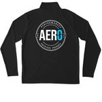 Ethan Athletic QZ, a Black Unisex Performance Quarter Zip Pullover (back-view)