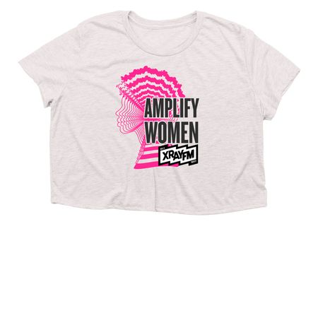 Amplify Women 2026, a Heather Dust Women?s Flowy Cropped Tee