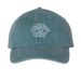 Watchung Baseball Cap Smiley, a Teal Printed Pigment Dye Baseball Cap