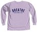 Living Ventilated is my jam (shirt), a Orchid Comfort Colors Long Sleeve Tee (back-view)