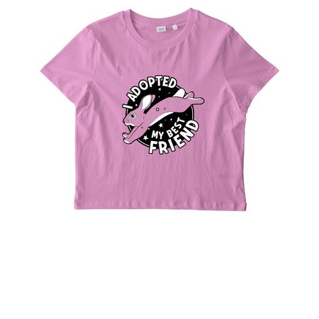 I Adopted My Best Friend, a Bubble Pink Stanley/Stella Women?s Stella Muser Tee
