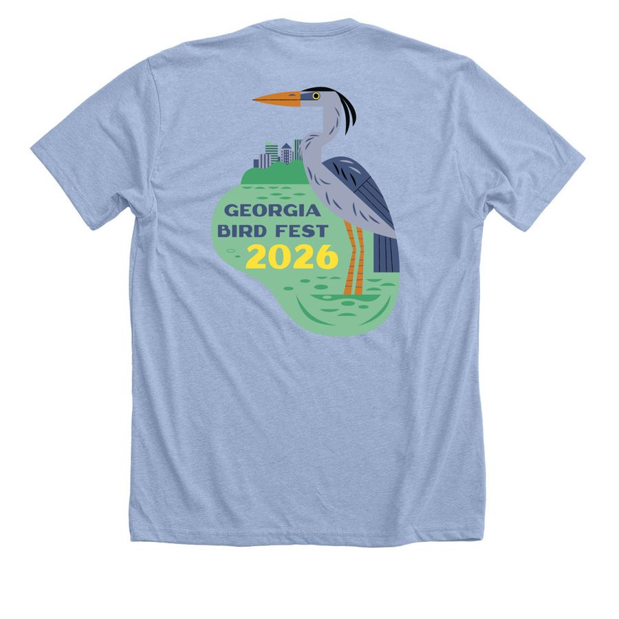 Georgia Bird Fest 2026 T-Shirt, a Heather Baby Blue Premium Unisex Tee