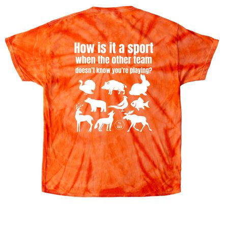 How is it a sport, a Orange Classic Tie Dye Tee (back-view)
