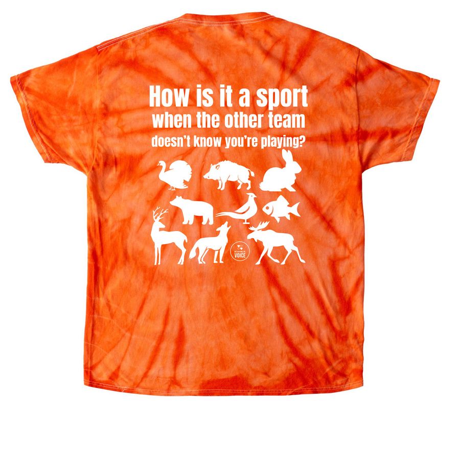 How is it a sport, a Orange Classic Tie Dye Tee (back-view)