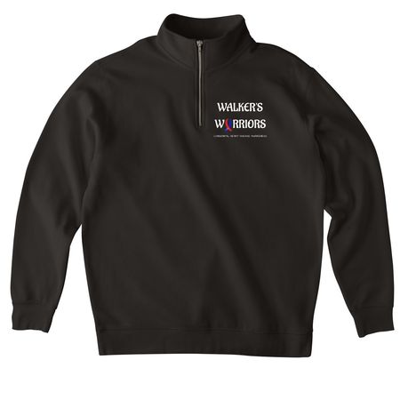 WALKERS WARRIORS Zip Up, a Black Midweight Quarter Zip Pullover