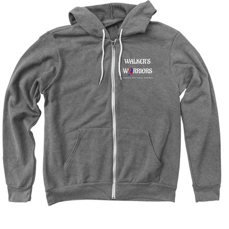 WALKERS WARRIORS Zip Up, a Deep Heather Zip Up Hoodie