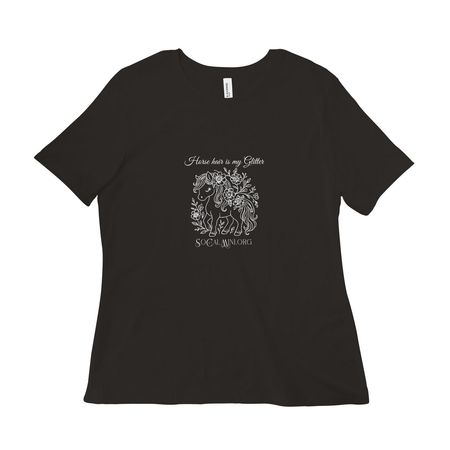Horse hair is my Glitter, a Black Women?s Relaxed Cotton Tee