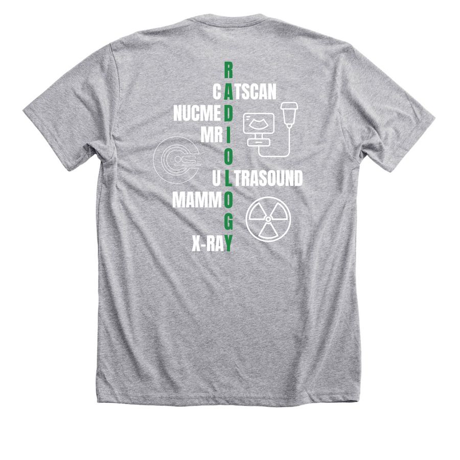 Imaging 2025 Goodies, a Athletic Heather Premium Unisex Tee (back-view)