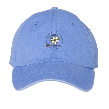 F3 Merch - Hats, a Periwinkle Printed Pigment Dye Baseball Cap