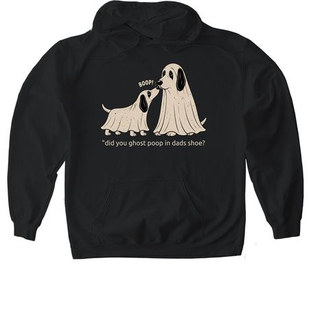 Ghost Poopers, a Black Gildan Softstyle Pullover Hoodie