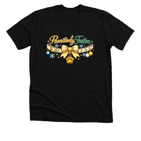 Pawsitively Festive, a Solid Black Blend Premium Unisex Tee