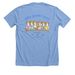 Silly Goose Crew, a Heather Carolina Blue Premium Unisex Tee (back-view)