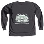 Wear the Mission: H?m?kua Jodo Mission Shirts, a Graphite Comfort Colors Long Sleeve Tee (back-view)