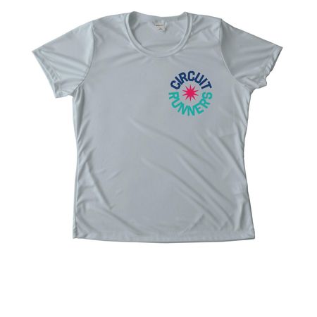 Circuit Runners Grey, a Silver Women's Performance Tee