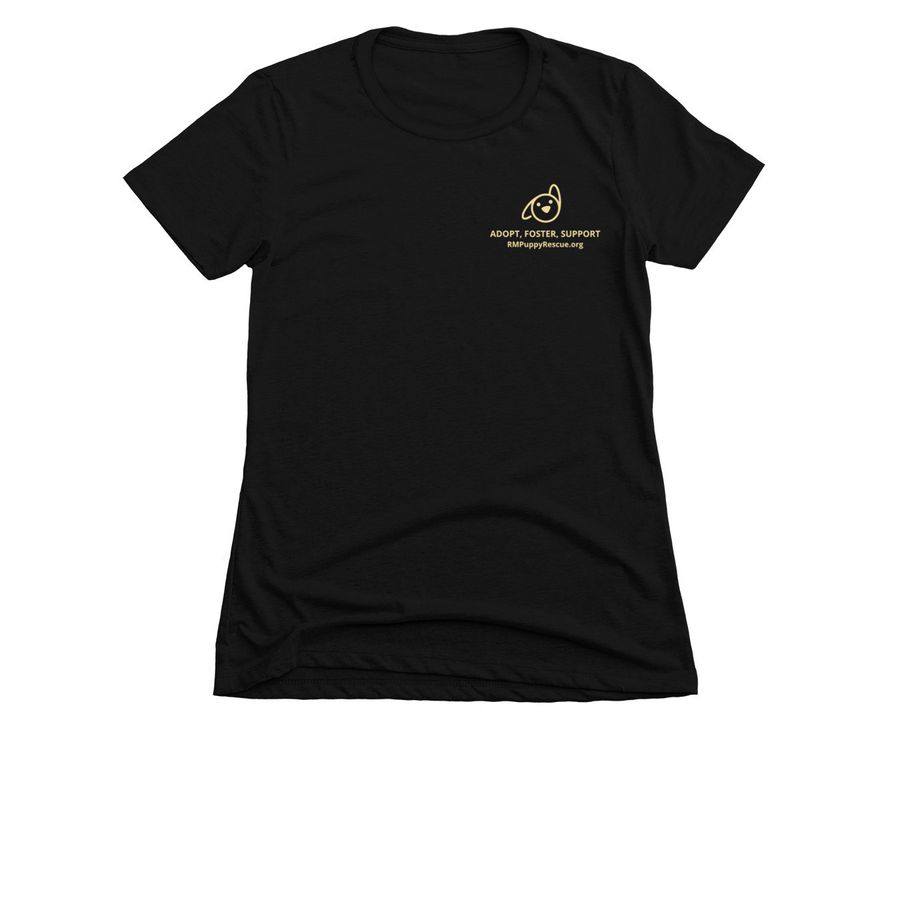 Rescue, Foster, Rehome, Repeat, a Black Women's Slim Fit Tee