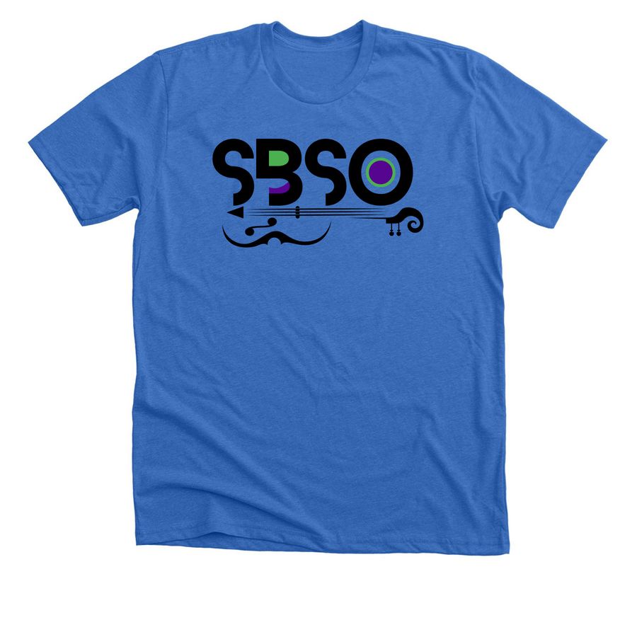 SHEBOP All About That Bass - Dark LOGO&nbsp;, a Heather True Royal Premium Unisex Tee