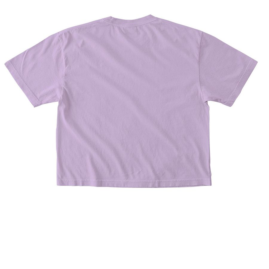Faux Embroidery, a Orchid Comfort Colors Boxy Tee (back-view)