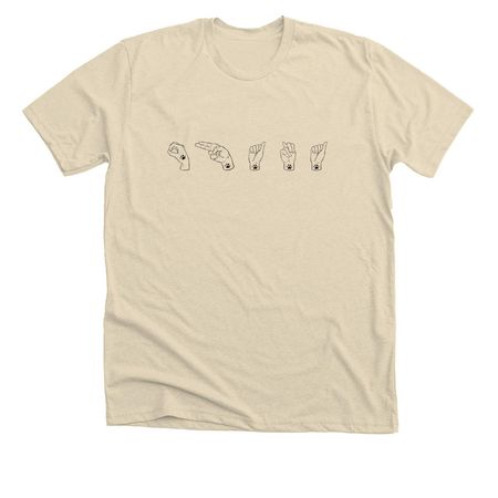 Ohana ?&nbsp;, a Cream American Apparel Fine Jersey Cotton Tee