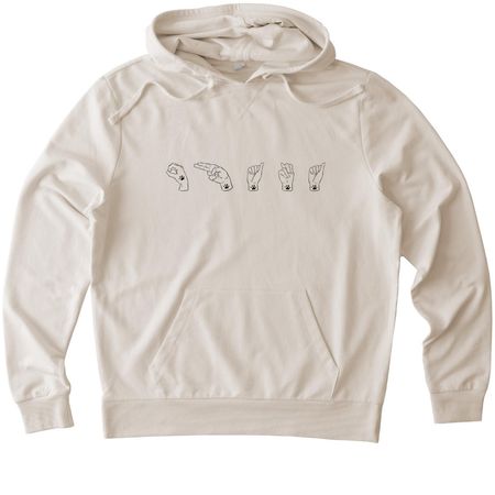Ohana ?&nbsp;, a White Sand Allmade Organic French Terry Pullover Hoodie
