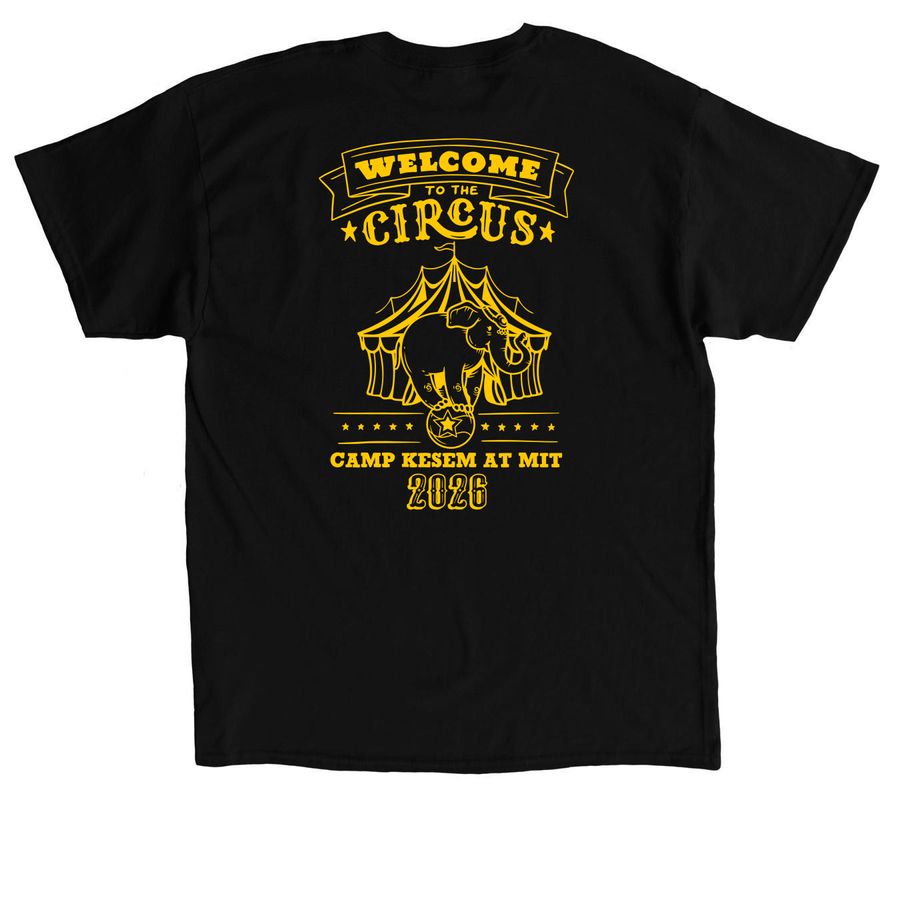 Official 2026 Camp Logo - Gold, a Black Classic Unisex Tee (back-view)