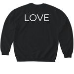 Love Angel T-shirt by K?lei, a Black Softstyle Crewneck Sweatshirt (back-view)