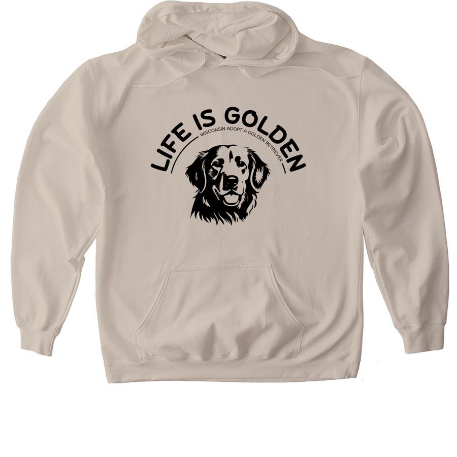 Life Is Golden, a Sand Gildan Softstyle Pullover Hoodie