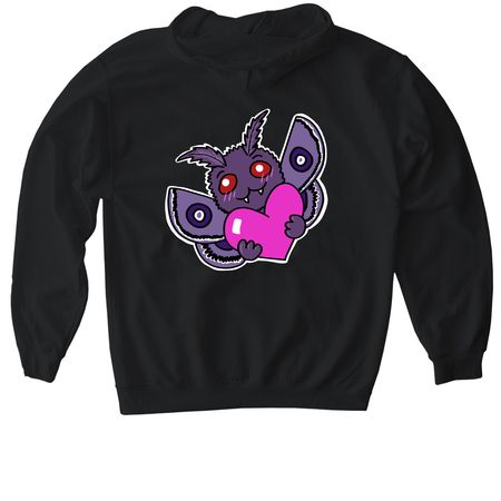 Mothman Loves You&nbsp;, a Black Gildan Softstyle Pullover Hoodie