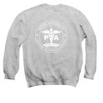 Design #2 with back logo, a Sport Grey Crewneck Sweatshirt (back-view)