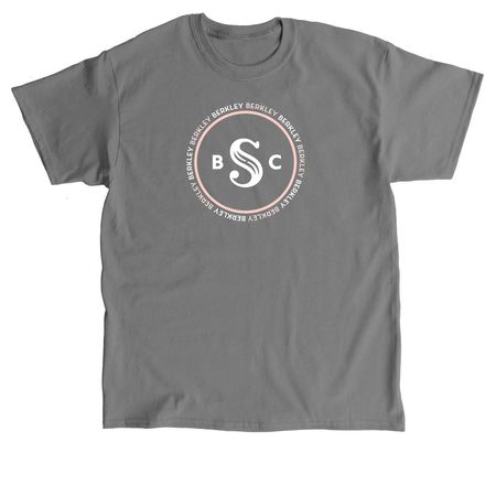 Berkley Silent Book Club Pink Circle Logo, a Charcoal Classic Unisex Tee