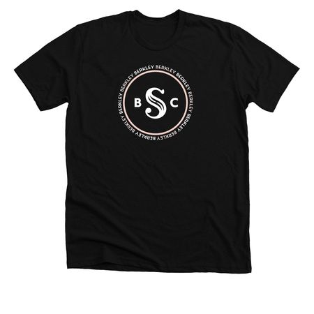Berkley Silent Book Club Pink Circle Logo, a Solid Black Blend Premium Unisex Tee