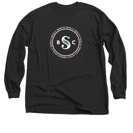 Berkley Silent Book Club Pink Circle Logo, a Black Classic Long Sleeve Tee