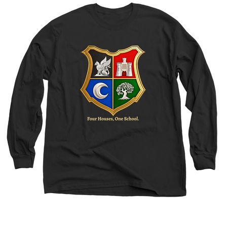 Four Houses, a Black Classic Long Sleeve Tee